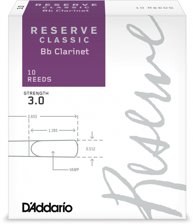 Photo D'Addario Reserve Classic Reeds for Bb Clarinet - ON SALE