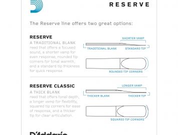 Photo DISCONTINUED PRICE D'Addario Reserve Reeds for Bb Clarinet